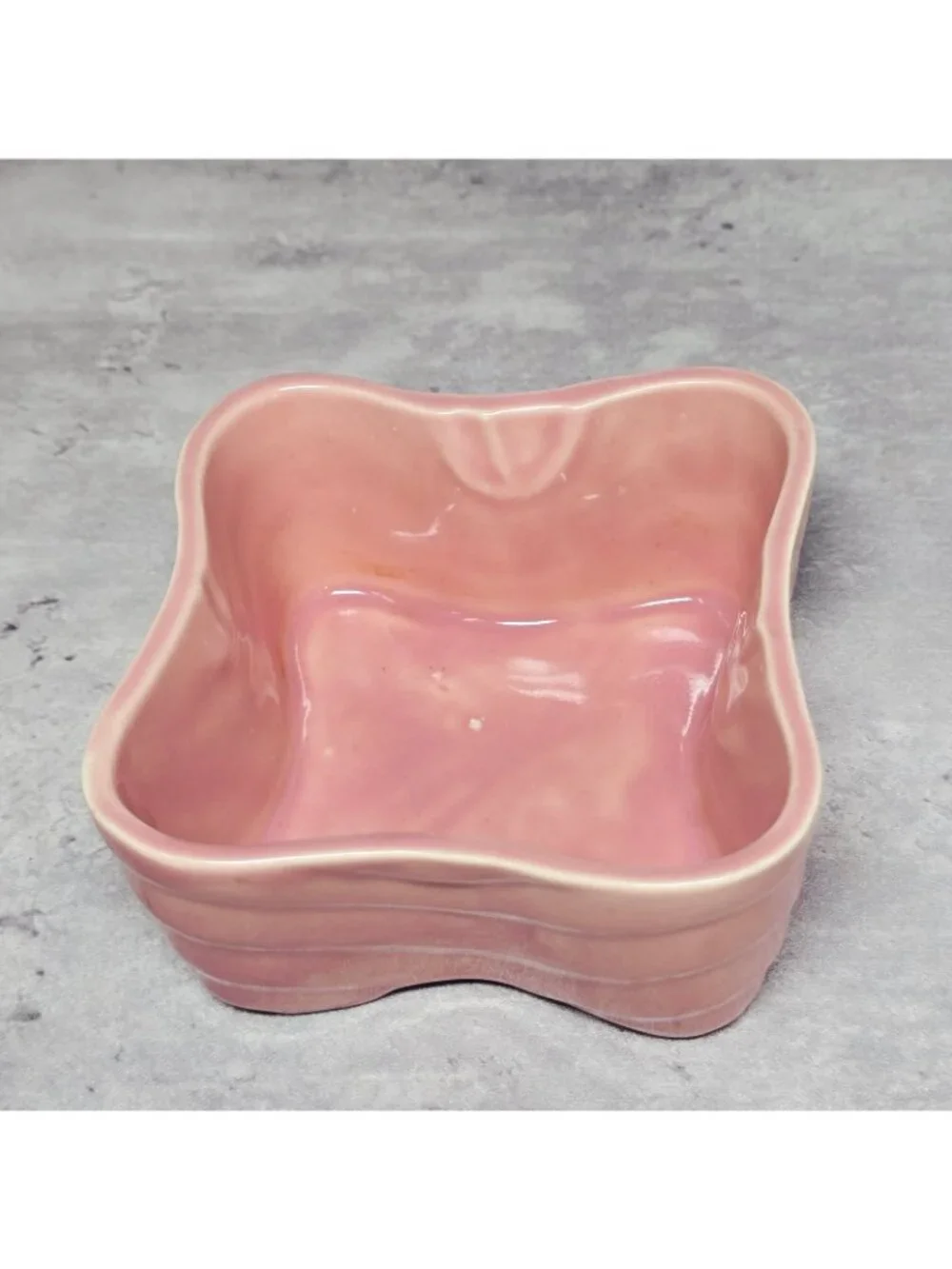 Mccoy Planter Pink Square Small Miniature Succulent USA ART DECO MCM    4